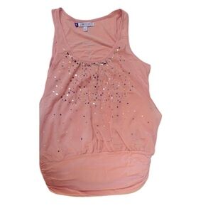Jennifer Lopez Peach Sequin Tank Top